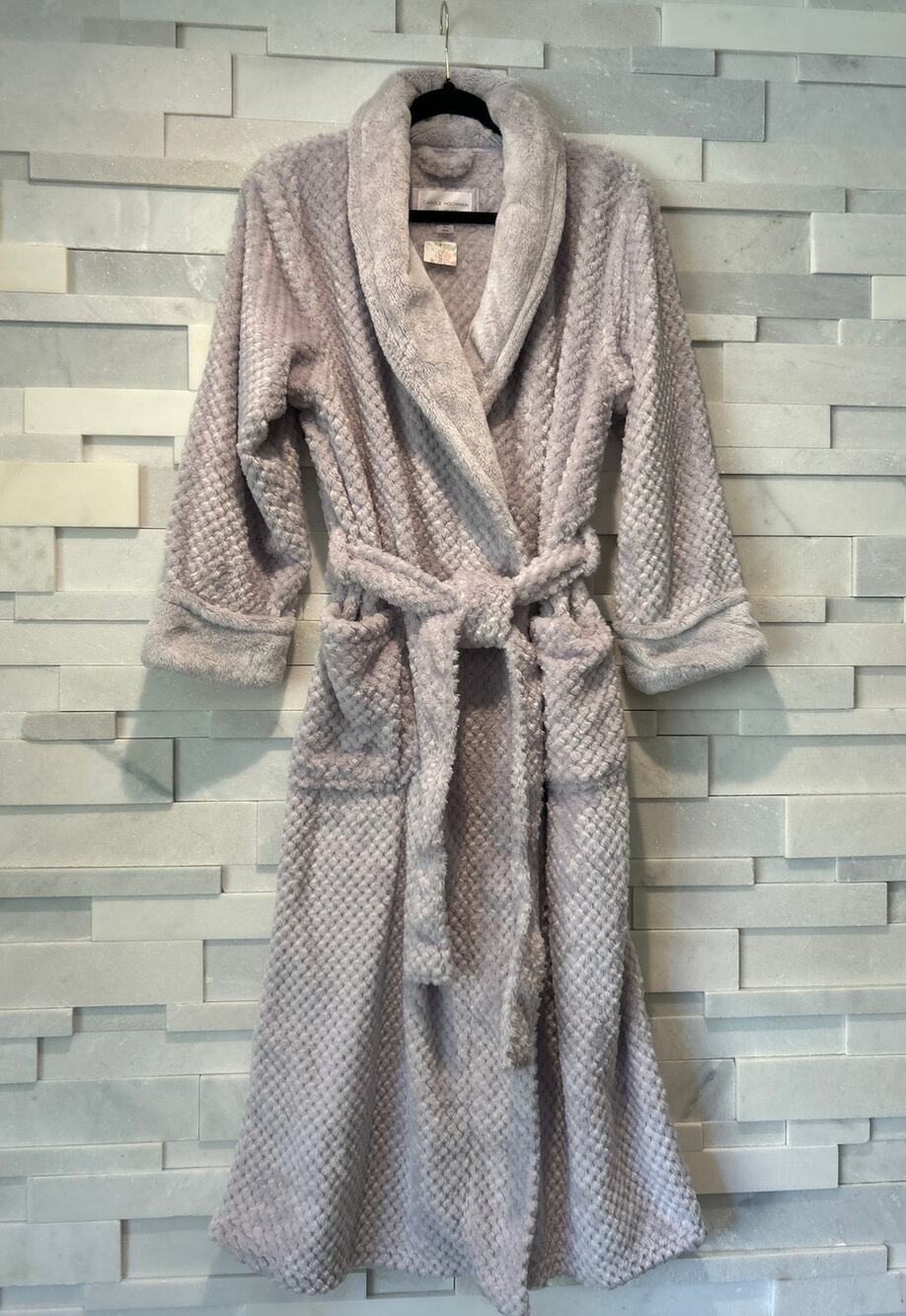 CAROLE HOCHMAN NWT Super Soft Tie Waist  Wrap Front Plush Lavendar/Lilac Robe M